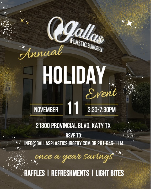 Flyer to promote Dr. Gallas' event on November 11th in Katy, TX. 